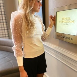 Long Sleeve White Blouse - Italian Made